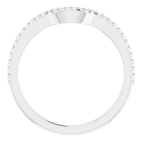 Platinum 1/8 CTW Lab-Grown Diamond Contour Band