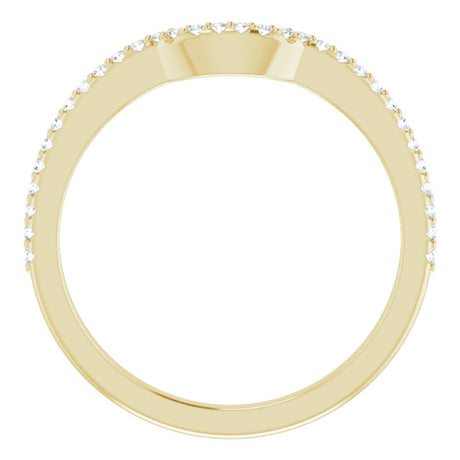 14K Yellow Gold 1/8 CTW Lab-Grown Diamond Contour Band