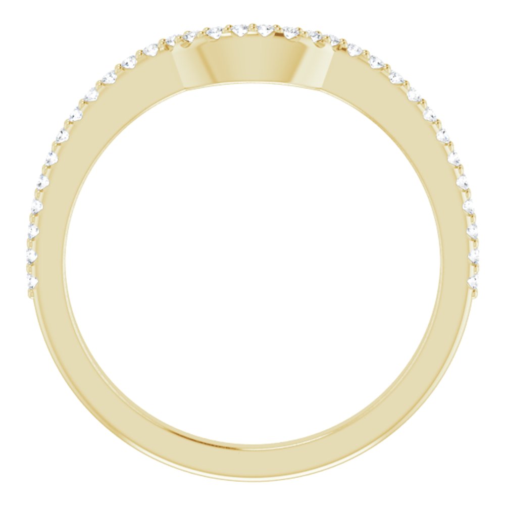 14K Yellow Gold 1/8 CTW Lab-Grown Diamond Contour Band
