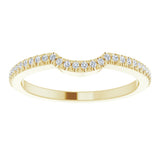 14K Yellow Gold 1/8 CTW Lab-Grown Diamond Contour Band