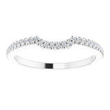 14K White 1/8 CTW Natural Diamond Band