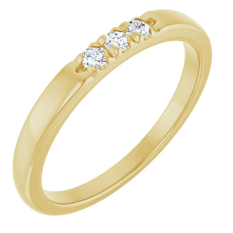 14K Yellow .08 CTW Natural Diamond Anniversary Band