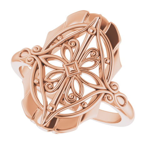 14K Rose Vintage-Inspired Ring