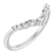 14K White Gold 1/5 CTW Lab-Grown Diamond Contour Band