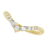 14K Yellow Gold 1/5 CTW Lab-Grown Diamond Contour Band