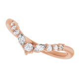 14K Rose Gold 1/5 CTW Lab-Grown Diamond Contour Band