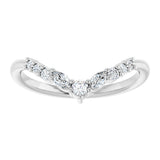 14K White Gold 1/5 CTW Lab-Grown Diamond Contour Band