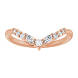 14K Rose 1/5 CTW Natural Diamond Contour Band