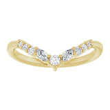 14K Yellow Gold 1/5 CTW Lab-Grown Diamond Contour Band