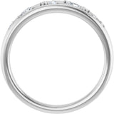14K White Gold 1/6 CTW Natural Diamond Negative Space Ring