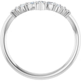 Platinum 1/5 CTW Natural Diamond Contour Band