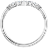 14K White Gold 1/5 CTW Lab-Grown Diamond Contour Band