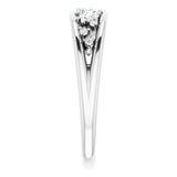 14K White 1/6 CTW Natural Diamond Negative Space Ring