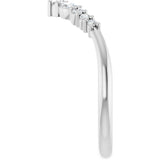 14K White 1/5 CTW Lab-Grown Diamond Contour Band