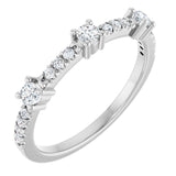 14K White 1/3 CTW Natural Diamond Anniversary Band