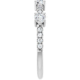 14K White 3/8 CTW Natural Diamond Anniversary Band