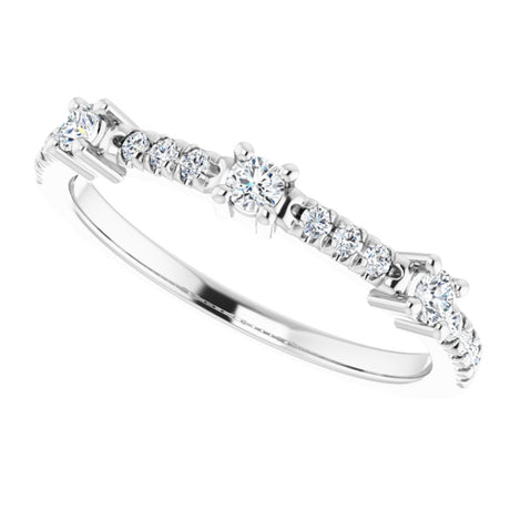 14K White 1/4 CTW Natural Diamond Anniversary Band