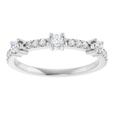 14K White 1/3 CTW Natural Diamond Anniversary Band