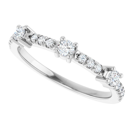 14K White 1/3 CTW Natural Diamond Anniversary Band