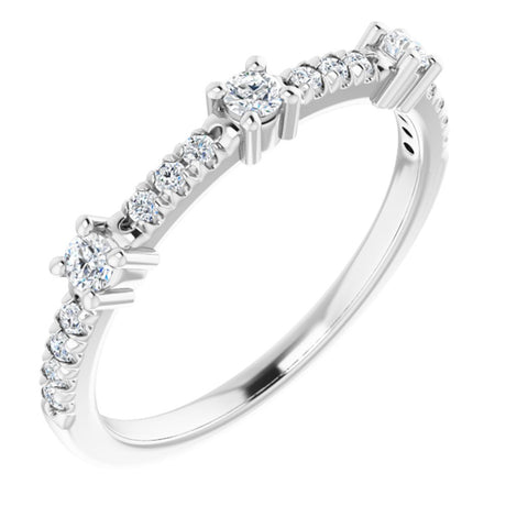 14K White 1/4 CTW Natural Diamond Anniversary Band