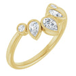 14K Yellow 3/8 CTW Lab-Grown Diamond Bezel-Set Contour Band