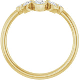 14K Yellow Gold 3/8 CTW Lab-Grown Diamond Bezel-Set Contour Band