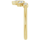 14K Yellow Gold 3/8 CTW Lab-Grown Diamond Bezel-Set Contour Band