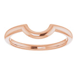 14K Rose 6 mm Contour Band