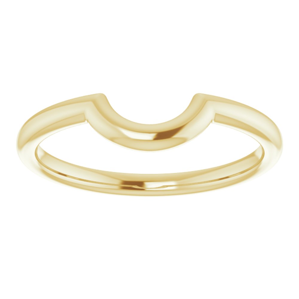 14K Yellow 6 mm Contour Band