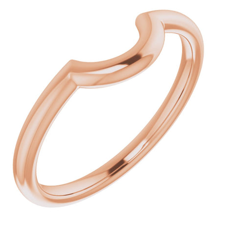 14K Rose 6 mm Contour Band