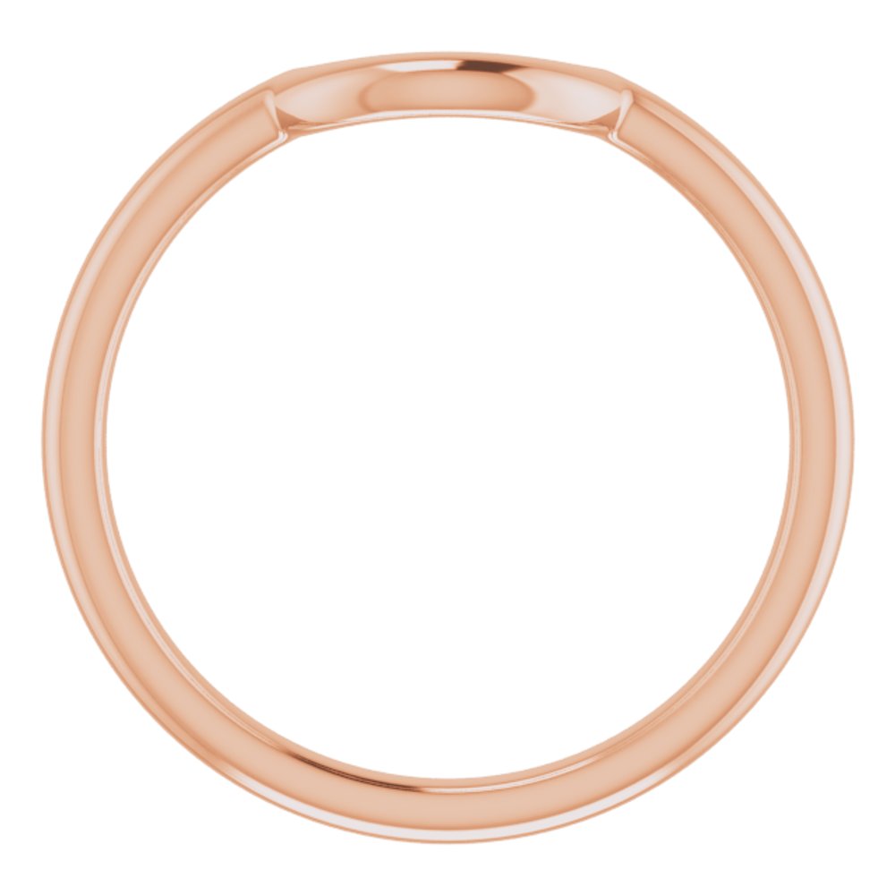 14K Rose 6 mm Contour Band