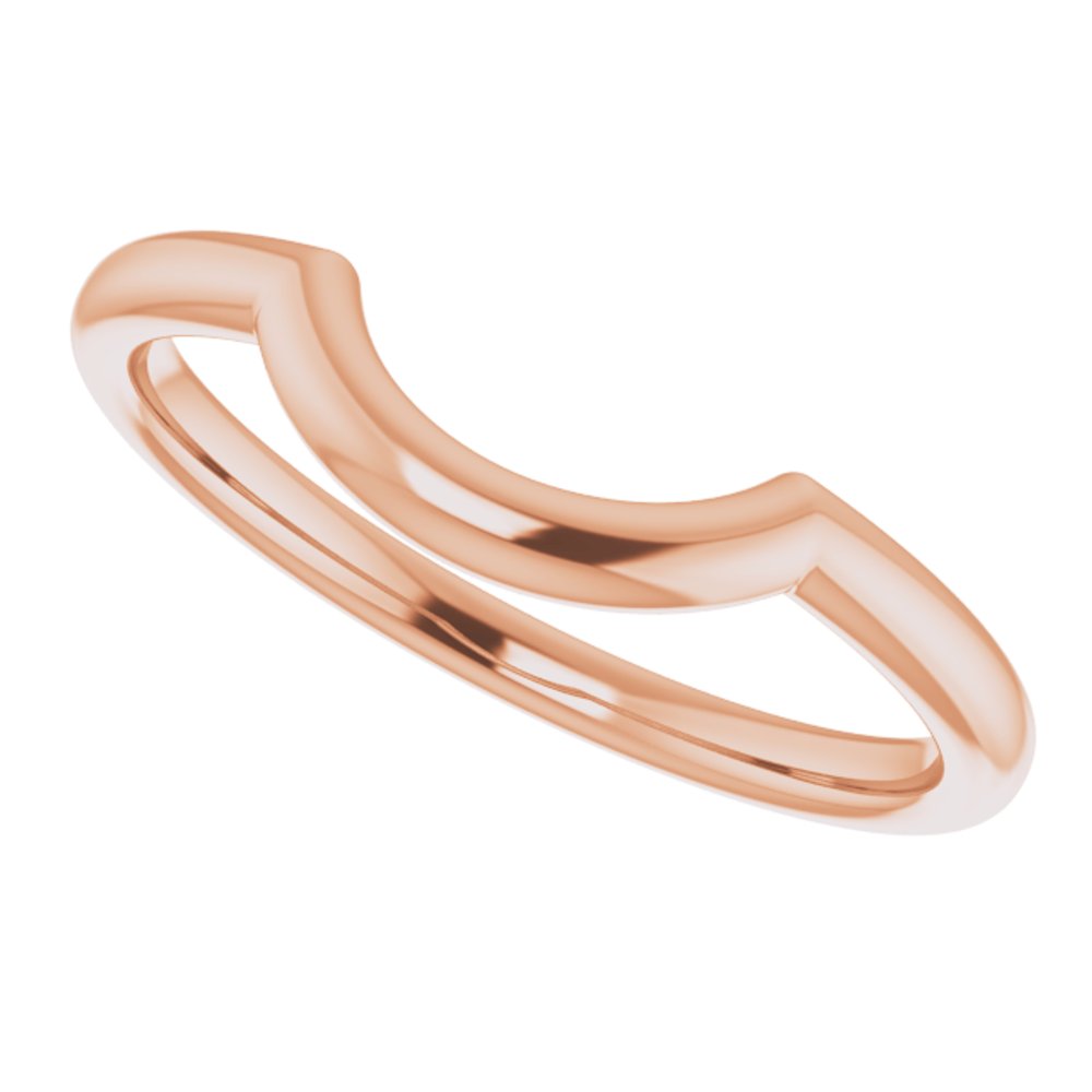 14K Rose 8.6 mm Contour Band