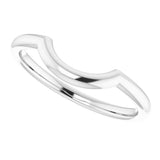 14K White 8.6 mm Contour Band