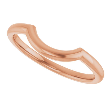 14K Rose 8.6 mm Contour Band