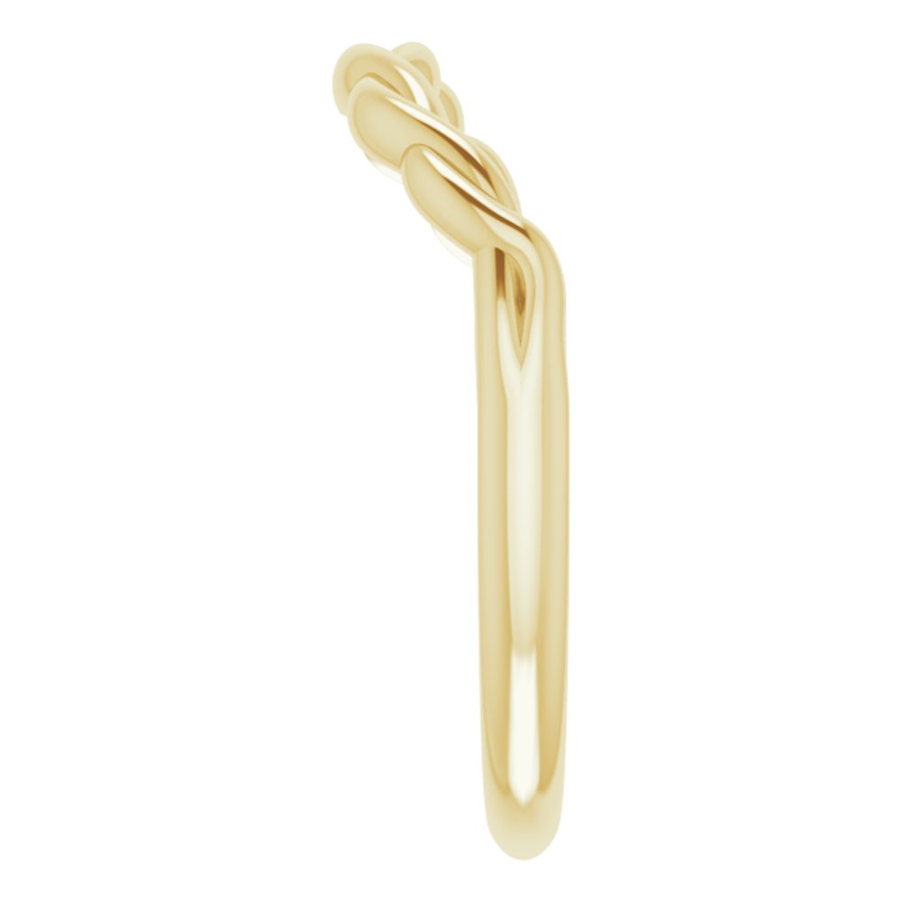 14K Yellow Twisted Contour Band