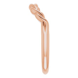 14K Rose Twisted Contour Band