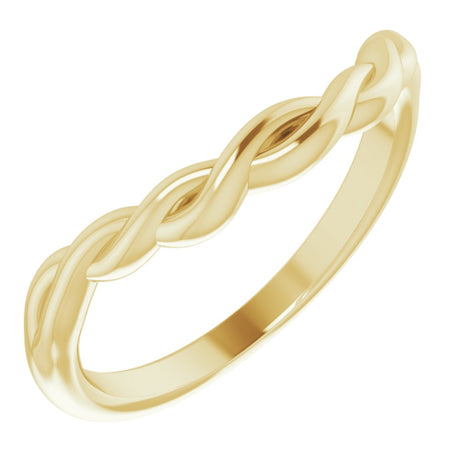 14K Yellow Twisted Contour Band