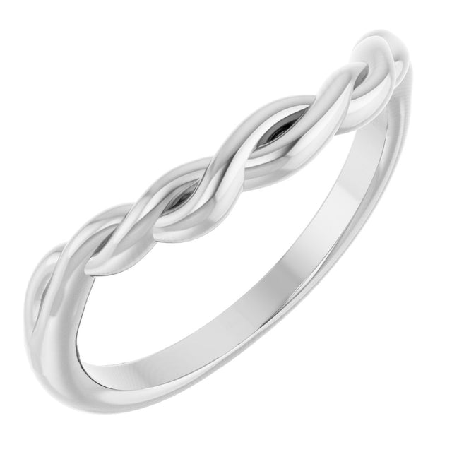 Platinum Twisted Contour Band