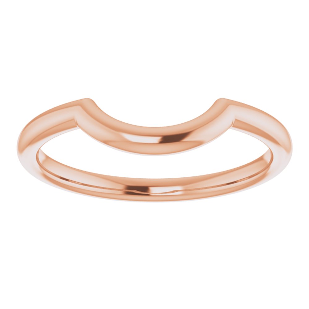 14K Rose 8.6 mm Contour Band