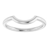 14K White 8.6 mm Contour Band