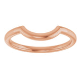 14K Rose 8.6 mm Contour Band