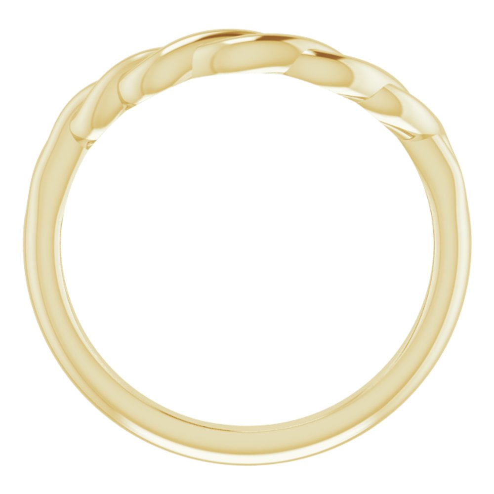 14K Yellow Twisted Contour Band