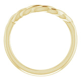 14K Yellow Twisted Contour Band