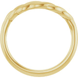 14K Yellow Twisted Contour Band