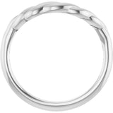 Platinum Twisted Contour Band