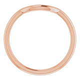 14K Rose 8.6 mm Contour Band