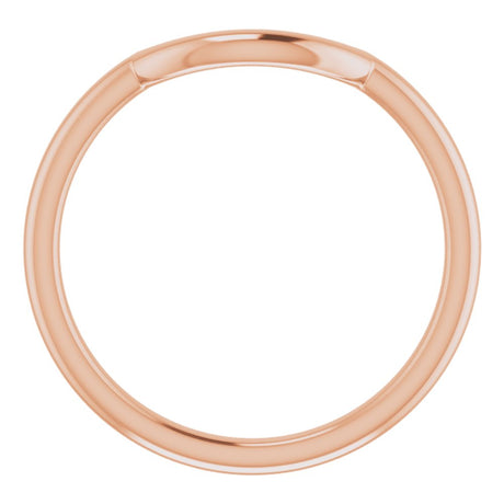 14K Rose 8.6 mm Contour Band