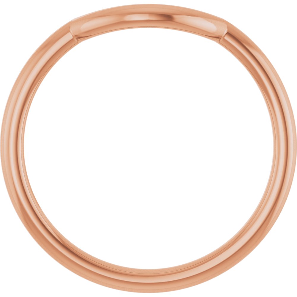 14K Rose 8.6 mm Contour Band