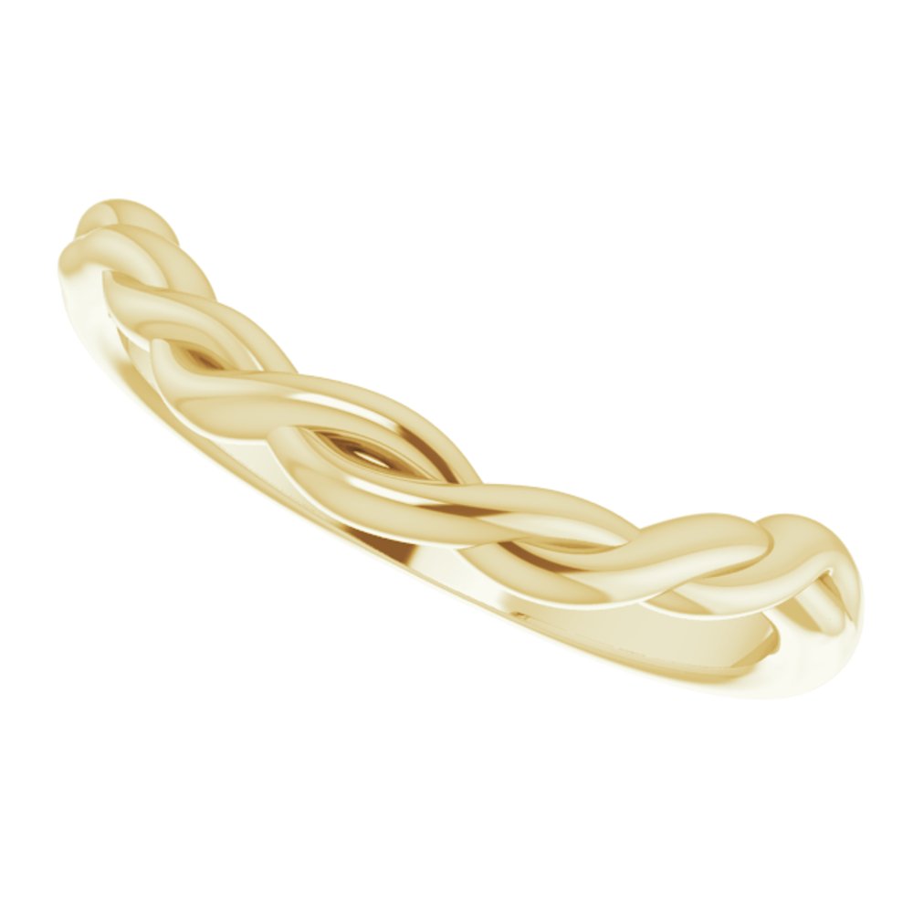 14K Yellow Twisted Contour Band