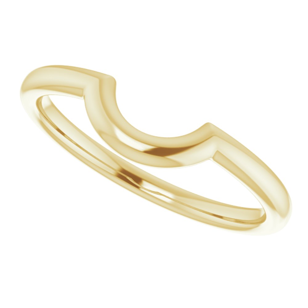 14K Yellow 6 mm Contour Band